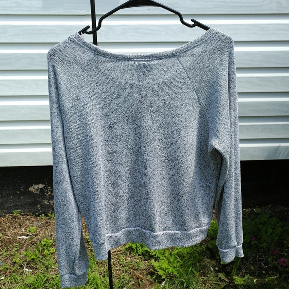 Grey off-the-shoulder Sweater - Picture 2 of 2